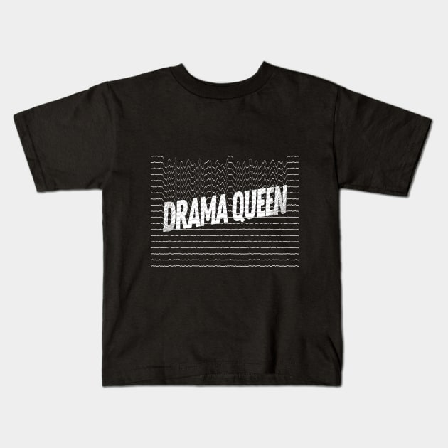 Drama Queen! Funny Contemporary Graphic Design Artwork Kids T-Shirt by DankFutura